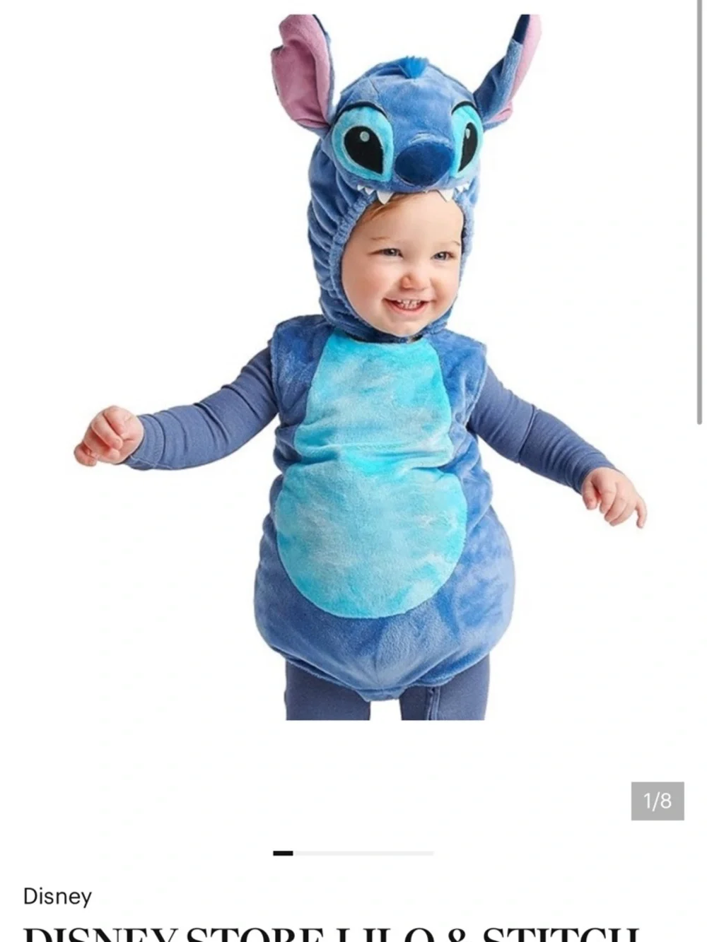 Pottery Barn Kids Blue Stitch Plush Costume - Picture 2 of 2